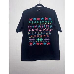 Vintage Hanes Beefy-T Black Single Stitch Tropical Short Sleeve T-Shirt Size L